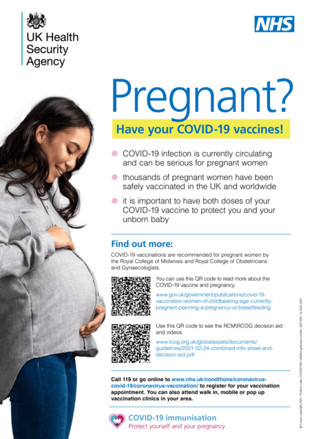 Are you pregnant or breastfeeding and considering whether to have the COVID-19 vaccination?
